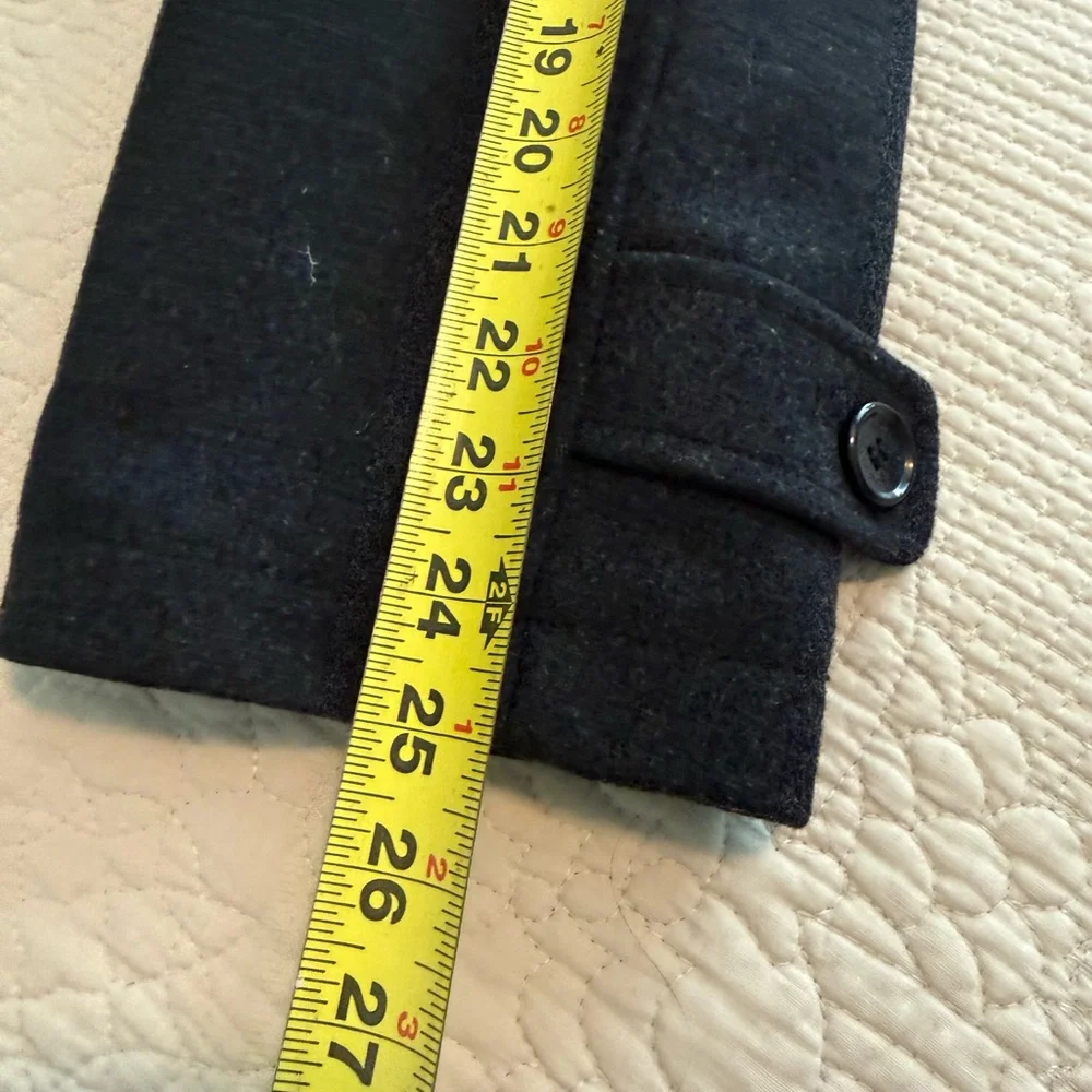 London Fog Charcoal Pea Coat Trench Coat - Picture 10 of 11